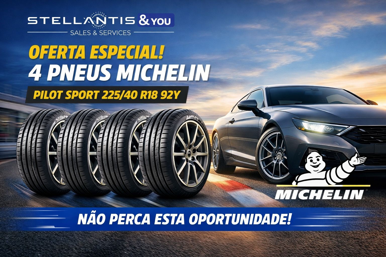 4 Pneus Michelin Pilot Sport 225/40 R18 92Y